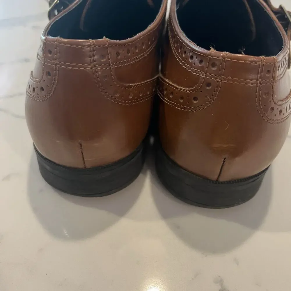 Cole Haan Grand OS Double Monk Strap Shoes Men’s Size 11.5 Brown Leather